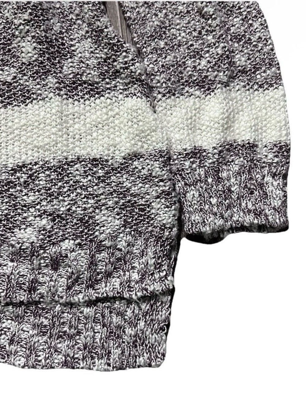 Women’s Pink Rose Striped Sweater Size Large Winter Cold Weather - Picture 2 of 3